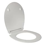WC-Sitz für KERAMAG KIWA SLIM Duroplast Weiß Scharnier Edelstahl
