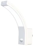 Lunartec LED Lampen aussen: LED-Außenwandleuchte mit PIR-Sensor, 1.100 lm, 15 W, IP65, weiß (LED...