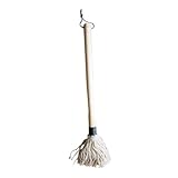 BESTonZON Bbq Mop mit Langem Holzgriff Saugfähiger Baumwollkopf Hitzebeständig zum Grillen...