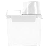 NUOBESTY Transparenter Waschmittelspender mit Skala Flüssigwaschmittel Behälter mit Messbecher und...