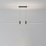 Deckenleuchten, linearer Kronleuchter mit modernem LED-Spot, langer Streifen, matt, für...