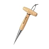 Eadwiella Blumenzwiebelpflanzer, Pikierstab, Edelstahl-Pflanzholz mit Holzgriff, Zwiebelpflanzer,...