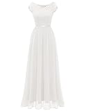 DRESSTELLS Abendkleider Damen elegant für Hochzeit Spitzenkleid Chiffon Brautjunferkleid Bridesmaid...
