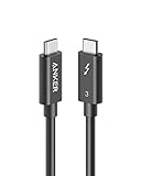 Anker Thunderbolt 3 Kabel 50cm,USB C auf USB C,unterstützt 100W superschnelles Laden und rapide...