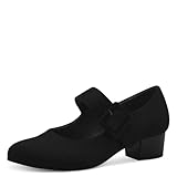 Jana Damen Pumps mit Riemen mit Klettverschluss Vegan, Schwarz (Black), 40 EU