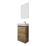 trendteam smart living - Champ - kompaktes Badmöbel-Set (WBU + Waschbecken + Spiegel) - Artisan...