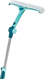 Leifheit Fensterwischer Window und Frame Cleaner L Telescope 200 cm, Abzieher mit Rundum-Bezug...