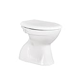 Belvit Stand WC - Keramik-Toilette mit Bodenabgang senkrecht, Tiefspüler mit Softclose WC-Deckel,...