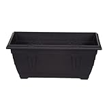 Pflanztrog Blumen Whitefurze 40cm Venezianischer Blumenkasten Schwarz Indoor + Outdoor