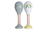 Kindsgut Rasseln aus Holz, 2er Set Musik Instrument für Babys und Klein-Kinder, ideal für...