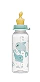 nip Standardflasche PP mit Trinksauger Anatomisch Latex, ab 6 Monate, Blau, Größe M, 250 ml, Boy