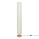Paco Home Stehleuchte Wohnzimmer Stehlampe LED Stoffschirmlampe Lampenschirm E27 Holz Modern Uni...