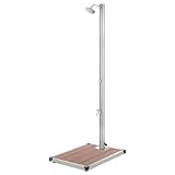 GCHDHAPB Gartendusche mit braunem Boden 220 cm Edelstahl Haus & Garten Pool & Spa Pool & Spa...