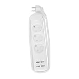 VILLCASE Multifunktionaler Stromverteiler Mit USB Anschlüssen Ac Steckdosen Eu Weiß Für...