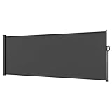 STEELSØN Seitenmarkise Zirella 180x500 cm ausziehbar, Sichtschutz für Balkon und Garten,...