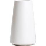 Keramikvase – Blumenvase Weiß, 15cm Minimalistischer Moderne Pampasgras Vase, Bauernhaus...