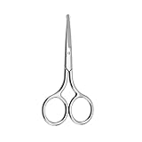 Nasenhaarschere,Bartschere,Augenbrauenschere,15cm Edelstahl Abgerundeter Spitze Nasenhaar...