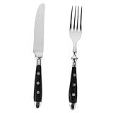 ULTECHNOVO Steakbesteck Teilig Ergonomisch Rutschfest Steakmesser und mit Polierter Oberfläche für...