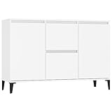 vidaXL Sideboard 2 Schubladen 2 Türen Kommode Anrichte Schrank Beistellschrank Mehrzweckschrank...