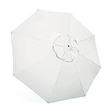 Ersatzdach für 2,7 m Terrassenschirm, 8 Rippen, wasserdichter Sonnenschutz, Stoff, UV-Schutz, ideal...