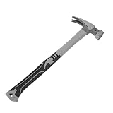 DIYEAH Klauenhammer mit Komfortgriff, Latthammer mit glattem Kopf für Heim und Bau –...