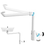 Vmxlso 1 1/4 Zoll Raumsparsiphon Waschtisch, 360° Einstellbarer Siphon Waschbecken Bad, 32mm Siphon...
