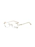 LUFF Rimless Lesebrille für Frauen, rahmenlose Metall Mode Diamond Cut Edge blaues Licht...