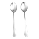 BRIGHTFUFU 2 Stück Teiliges Edelstahl Salatbesteck Multifunktionale Löffel Gabel Langer Griff...