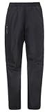 VAUDE Regenhose Damen Fluid Full-Zip Pants II, schwarz - Größe 40, wasserdichte Outdoorhose -...