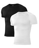 Niksa 2 Pack Kompressionsshirt Herren, Funktionsshirt Atmungsaktiv Sportshirt Herren Kurzarm...