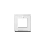 Framex Kellerfenster - Kippfenster Weiß 40 x 40 cm 2-fach 32 mm (4/24/4) Kleines Fenster Breite x...