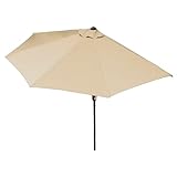 EASYmaxx Sonnenschirm halbrund | 270 x 140 x 235 cm | für Balkon und Terrasse | passgenau für...