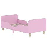 AIYAPLAY Kinderbett mit Rausfallschutz, Lattenrost, 140 x 70 cm Jugendbett mit Kopf- und Fußteil,...