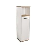 BadeDu ARC Midischrank mit verchromtem Griff – Schrank für das Badezimmer (30 cm x 103,5 cm x 28...