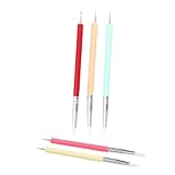 MOTHNUR 5 Stück Teiliges Nail Art Silikon Nagelstift Liner Pinsel Nageldesign Werkzeug für...