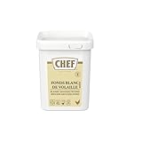 CHEF Weiße Geflügelbrühe 800 g | Professionelle kulinarische Basis | Ideal für Saucen, Suppen,...
