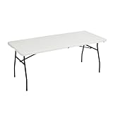 Amazon Basics Klapptisch, rechteckig, mit Tragegriff, für drinnen und draußen, tragbar, leicht,...