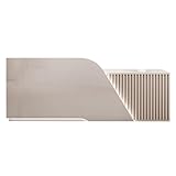 BVCL Moderne Empfangstheke mit Schubladen Schrank abschließbar, Holzartig Mit LED-Beleuchtung -...