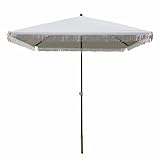 200cm Sonnenschirm mit Quasten Quadratisch Balkonschirm UV-Schutz für Garten Terrasse Deck Pool...