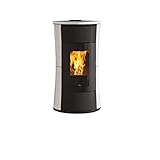 Edilkamin wasserführender Pelletofen Cherie H14 Evo Keramik weiß | 14,2 kW