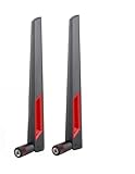 2 Pack | WLAN Antenne Dualband 2,4GHz 5,8GHz mit RP-SMA Stecker | Omnidirektionale 10 dBi WiFi...