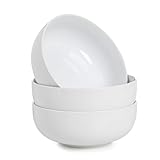 WishDeco Große Suppenschalen 3er Set, Salatschüsseln 1100 ml, Servierschüssel Weiß,...