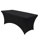 Dehnbare Tischdecke 4 Stück 6FT Tischdecke Tisch Universal Fitted Stretch for Party, Bankett,...