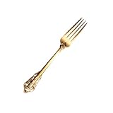 DOITOOL Edelstahl Menügabel Gold Klassische Prägung Serviergabel für Westliches Geschirr...