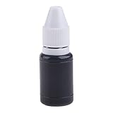 TEMOOUES 10 ml Schwarz für Schutz Stempel Nachfülltinte Nadelspitze Design Einfach zu bedienen...