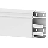 Cable Coach 6 m Sockelleiste Berliner Profil 20x80 mm aus PVC, mit integriertem Kabelkanal, Farbe:...