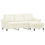 vidaXL Sofa 3 Sitzer, Couch mit Fußhocker, Liegesofa für Wohnzimmer, Polstersofa Sessel Relaxsofa...