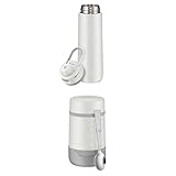 THERMOS GUARDIAN BOTTLE 0,70 l, snow white, Thermosflasche Edelstahl, 18 h kalt, Tragegriff, Tracker...