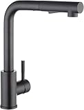 CECIPA Hochdruck Wasserhahn Küche Schwarz, Küchenarmatur Ausziehbar, Spültischarmatur mit Brause...