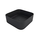 Kadelg Kleines Waschbecken Gäste Wc,Aufsatzwaschbecken Schwarz Matt,Waschtisch Für...